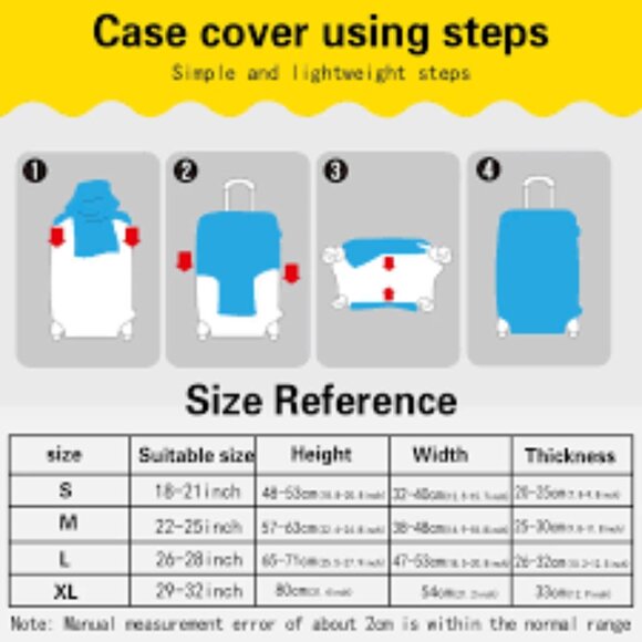 Luggage Protector / Suitcase Cover/ NWT - Colorful Cat Print- 26-28"H - Picture 5 of 6